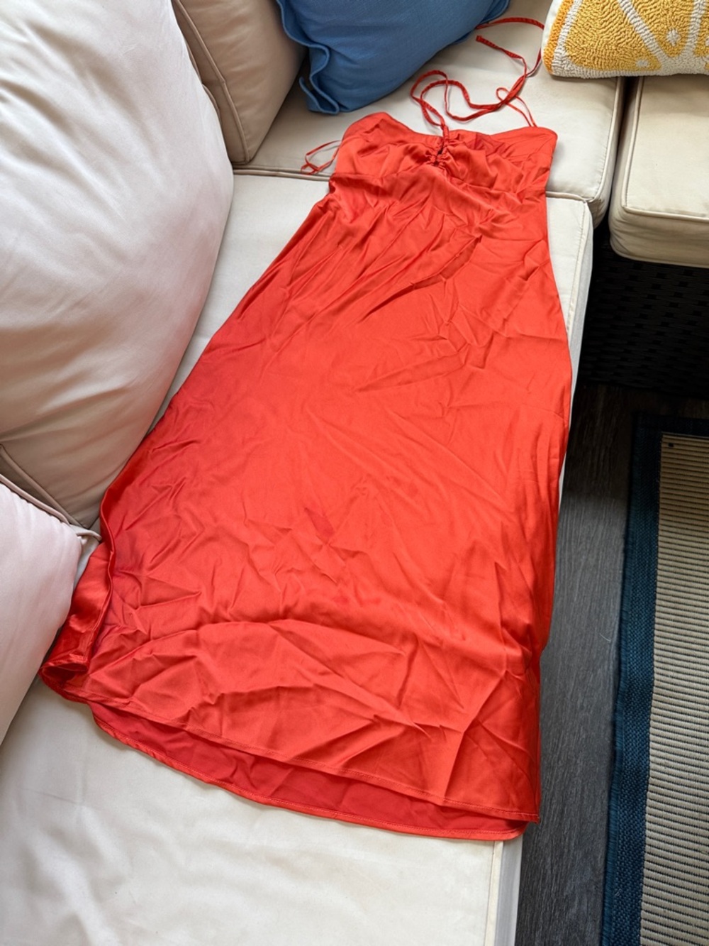 Abercrombie & Fitch Red Backless Slip Dress